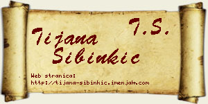 Tijana Sibinkić vizit kartica